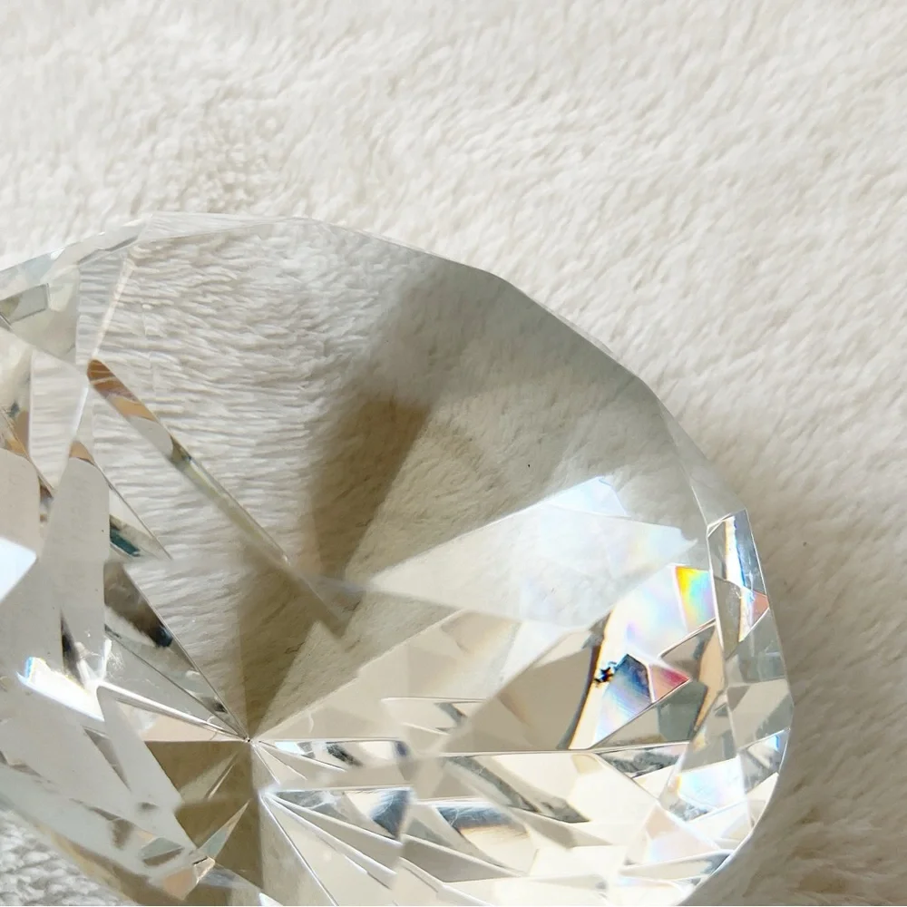 Corning Museum of Glass Diamond-Shaped Crystal Paperweight 3” NWT